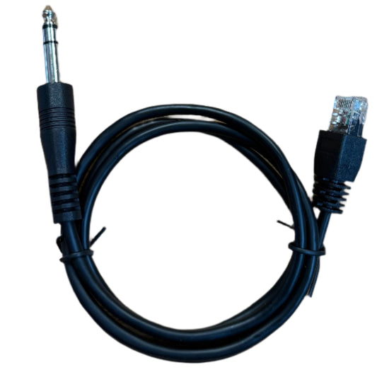 3' PILLOW SPKR JUMPER with RJ45 to 1/4" and 90 Degree Connectors