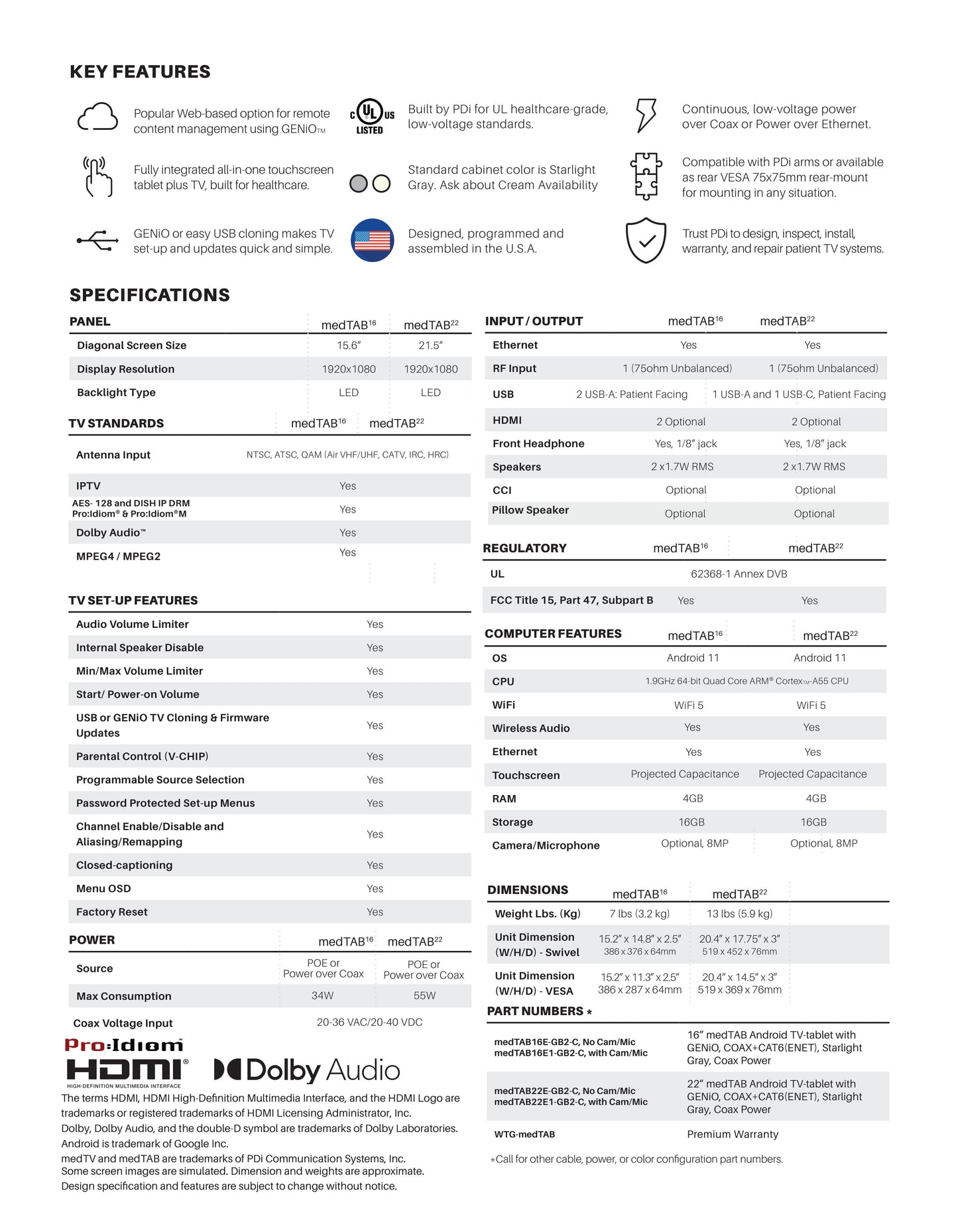 medTAB16 - Power Over Ethernet