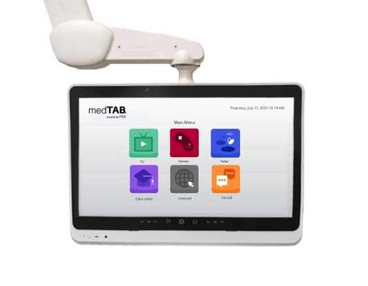 medTAB22 - 22" Smart Touchscreen Patient TV, Powered over COAX