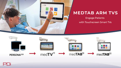 medTAB22 - 22" Smart Touchscreen Patient TV, Powered over COAX