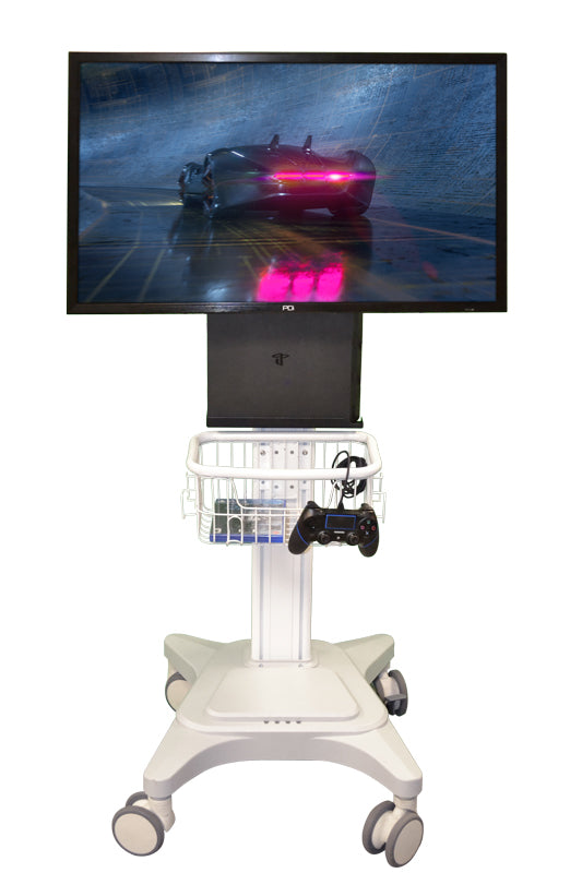 GO-GO Gamer Cart, 32" HDTV Hospital Display with Sony PS4. 8 WEEK LEAD TIME